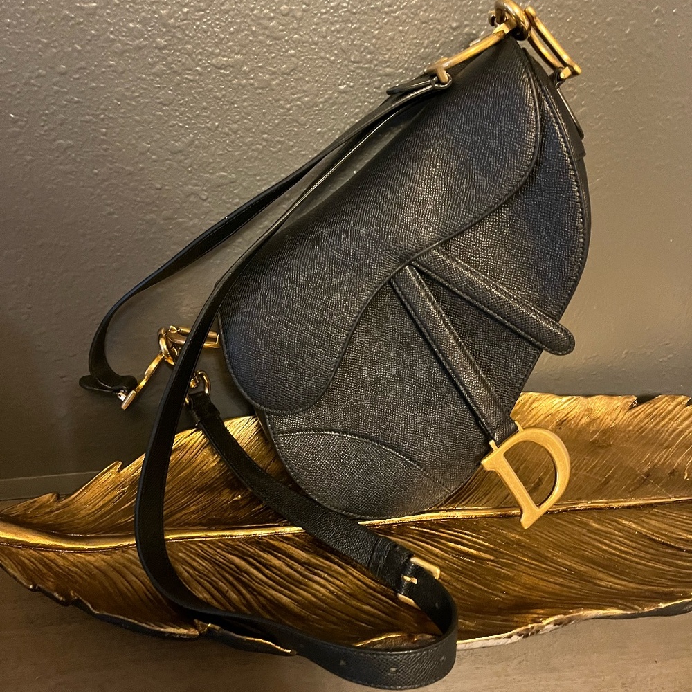 DIOR BLACK SADDLE BAG